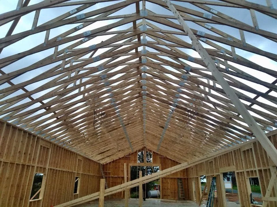 Modern Style Barn Construction Progress