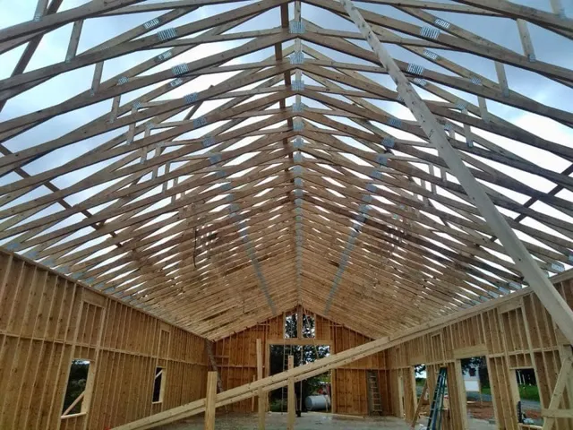 Modern Style Barn Construction Progress